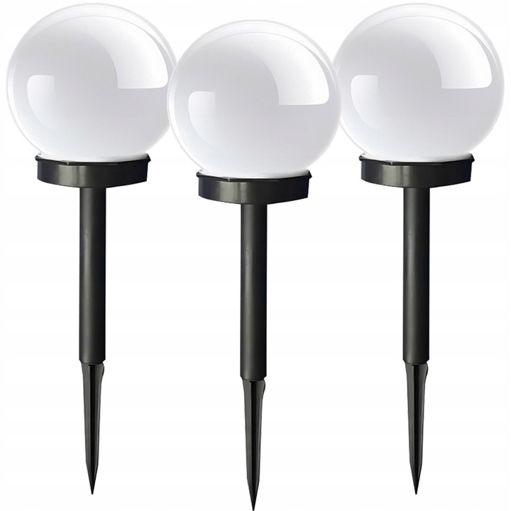 Lampa solara decorativa KANZA, set 6 bucati, LED, glob, pentru gradina