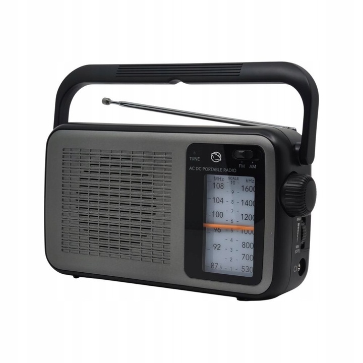 Преносимо радио Manta AM/FM, захранване на батерии или от мрежата, изход minijack, малки размери