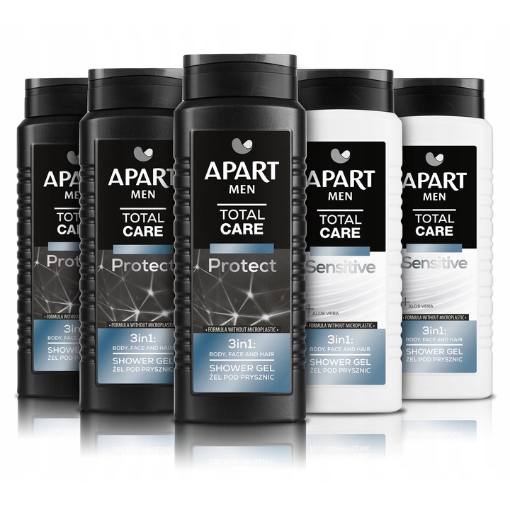 Apart Men 3 az 1-ben tusfürdő szett Protect és Sensitive 500ml x5