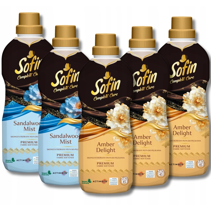 Sofin öblítő szett, Amber Delight és Sandalwood Mist, 0,81l x 5 darab, orientális illat