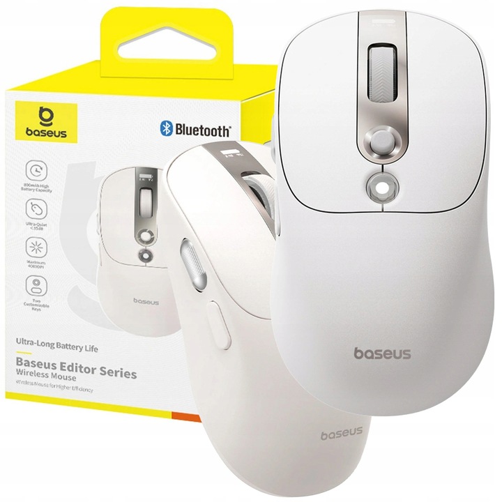 BASEUS vezeték nélküli egér, 800mAh akkumulátor, OLED kijelző, USB-C