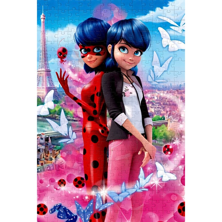 Puzzle Katicabogár Miraculous, A4-es formátum, 90 darab, 29cm x 20cm