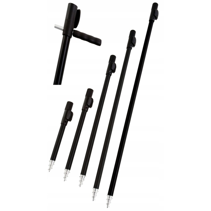 Fox Black Label Powerpoint bottartó 23cm, alumínium, fekete, szett
