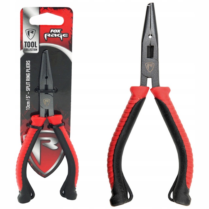Cleste Fox Rage pentru inele de legatura, 12,7cm, constructie din otel carbon, manere ergonomice rosu/negru