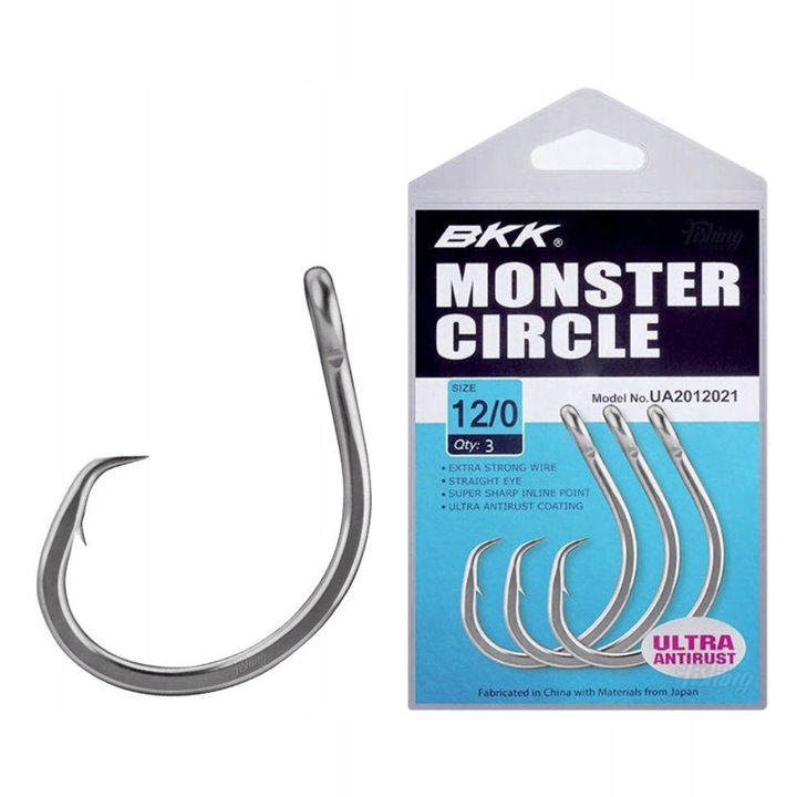 BKK Monster Circle horog szett 5 darab, 8/0, Haki szín