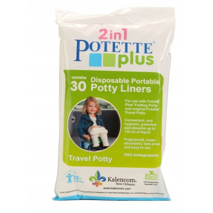 Set 30 bucati inlocuitoare pentru olita Potette Plus, absorbante, cu miros placut
