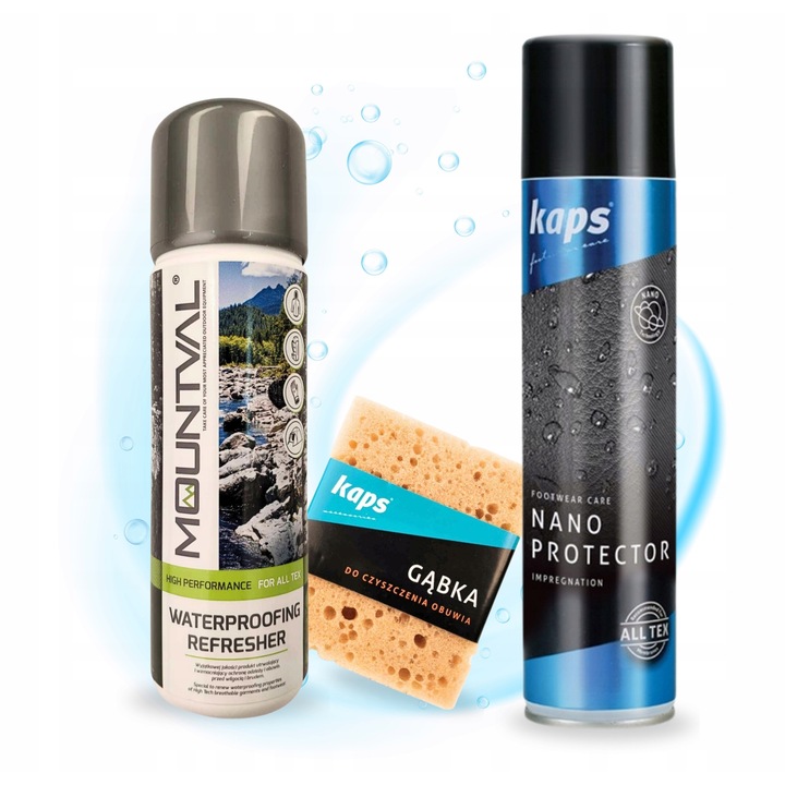 Set 3in1 pentru Ingrijirea Incaltamintei, Kaps, 300ml, Impregnant Nano Protector 400ml