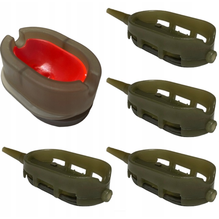 Set Method Feeder, Feeder Bait, 4 bucati 80g, negru