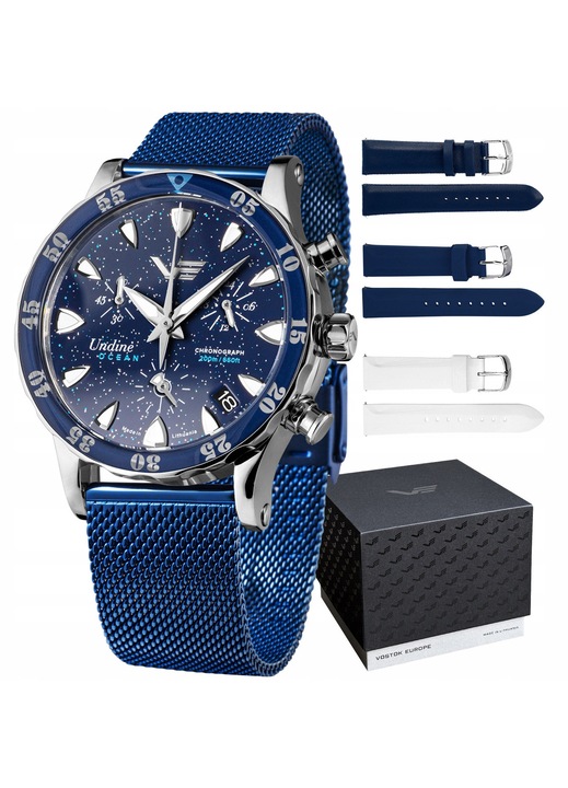 Ceas dama Vostok Europe VK68-515A756BB elegant albastru 39x13mm