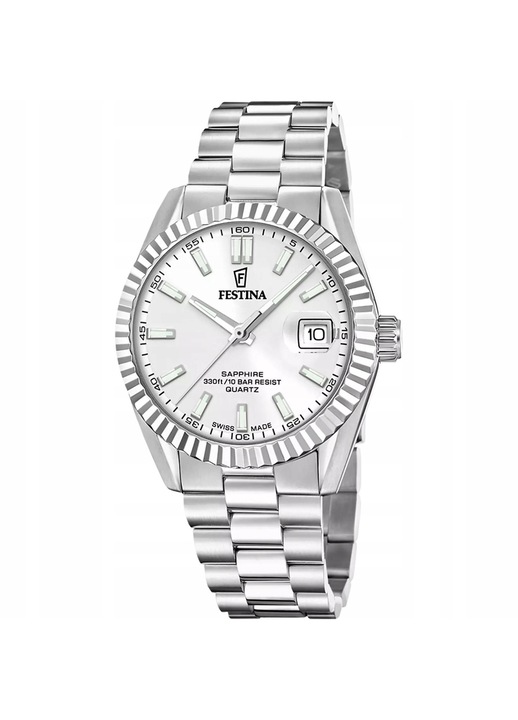 Ceas barbatesc Festina F20084-A elegant quartz argintiu 40x10mm