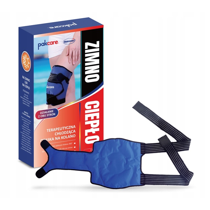 Compresa terapeutica pentru genunchi Pakcare, 56 cm x 26 cm, caldura/rece
