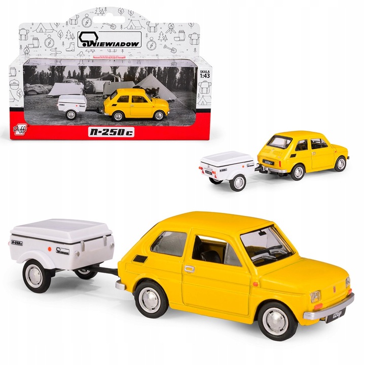 Autómodell készlet 1:43, Daffi, precíz részletek, 3x2,5x12cm, többszínű