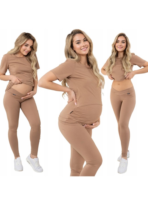 Colanti de gravida Formommy, confortabili, elastici, bej