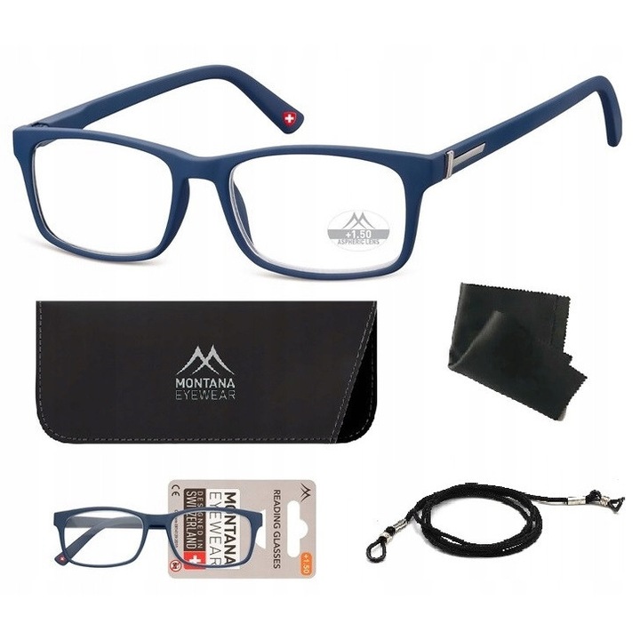 Ochelari de vedere Montana MMR73B +3.50, asferici, granat, unisex, set cu etui