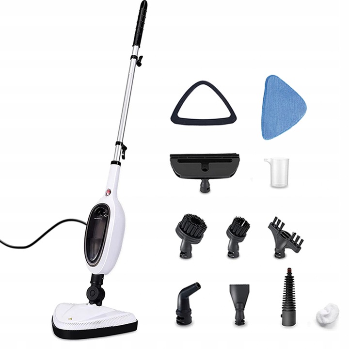 Mop cu aburi 4.2 bar, 4 accesorii, gata in 15 secunde, aparat de curatat cu abur
