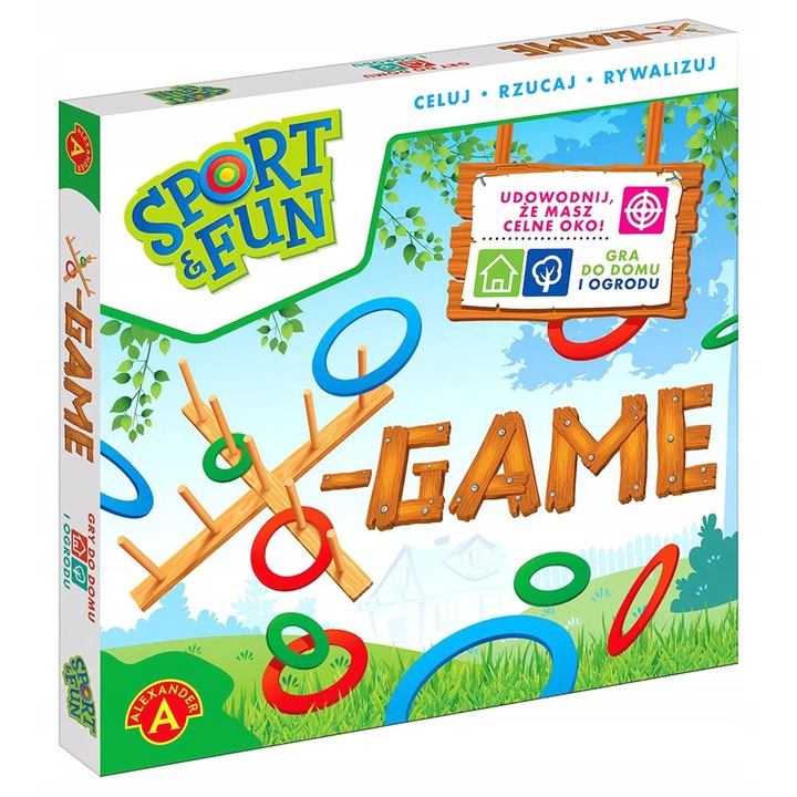 Társasjáték Alexander X-Game, 22 elem, 6 játékváltozat, többszínű