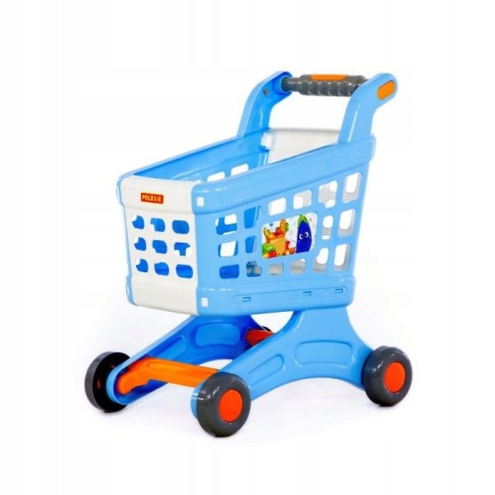Carucior pentru cumparaturi, Polesie, albastru, 395x303x470mm, pentru copii de la 1 an