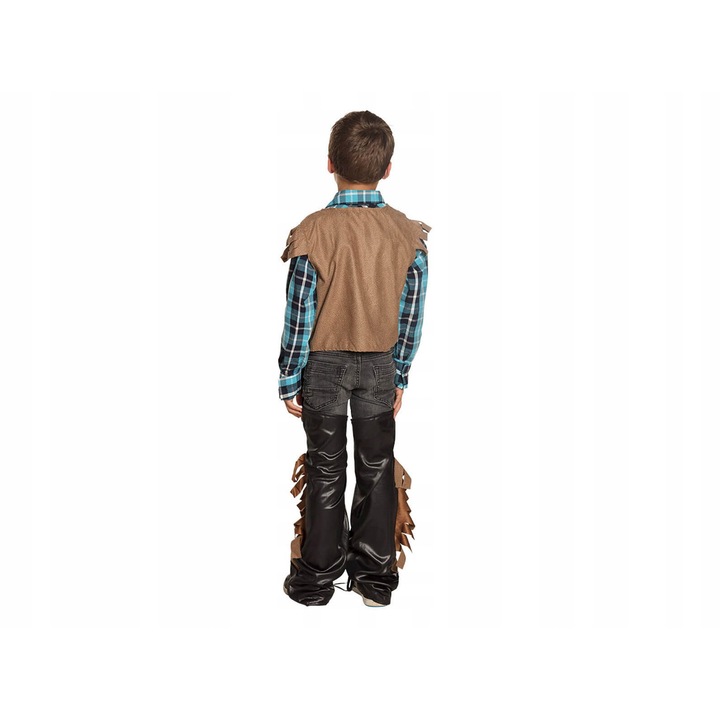 Costum de cowboy pentru copii Boland, set cu pantaloni si vesta, 4-6 ani, 110-128cm, multicolor