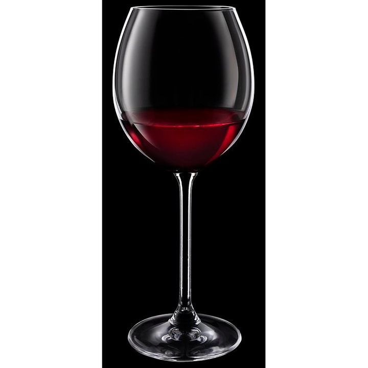 Set 6 pahare vin rosu Veronica, 400 ml, sticla soda-calciu