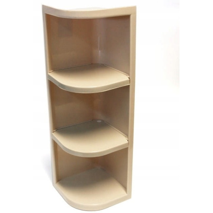 Suport baie coltar, DELHAN, 4 polite, waterproof, bej, 55,5x17x17cm