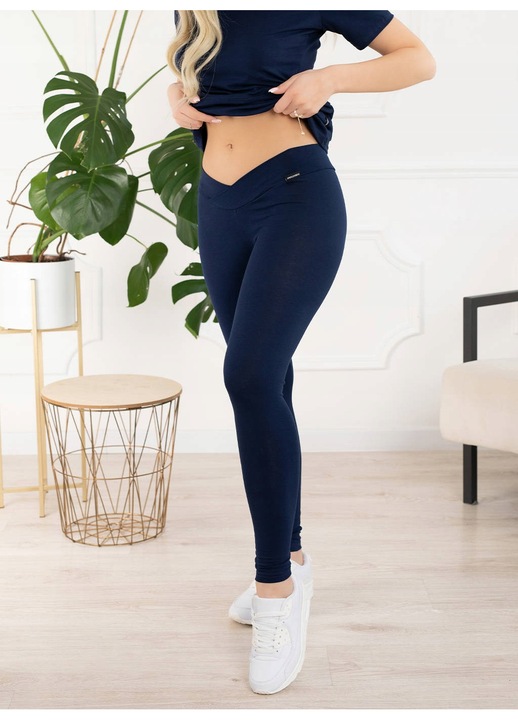 Colanti de maternitate Formommy, model Gaja, bleumarin, din bumbac, confortabili, cu talie elastica