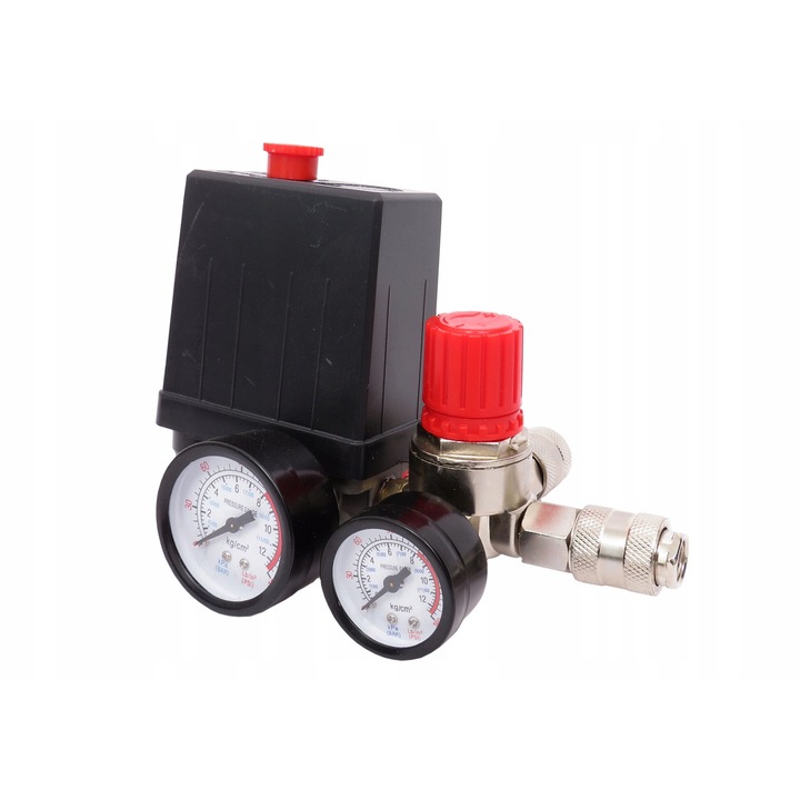 Presostat 230V pentru compresoare, Falon-Tech, 6-8 bar, 2-12 bar, 3/4", 1/4"
