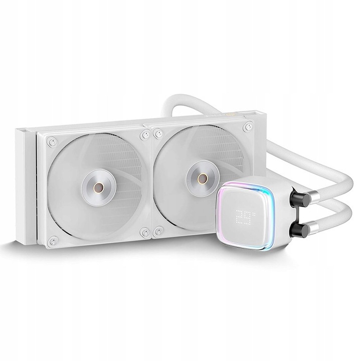 Racire apa CPU AIO 240 mm, 2 ventilatoare, aluminiu, 276x120x27mm, 1235g