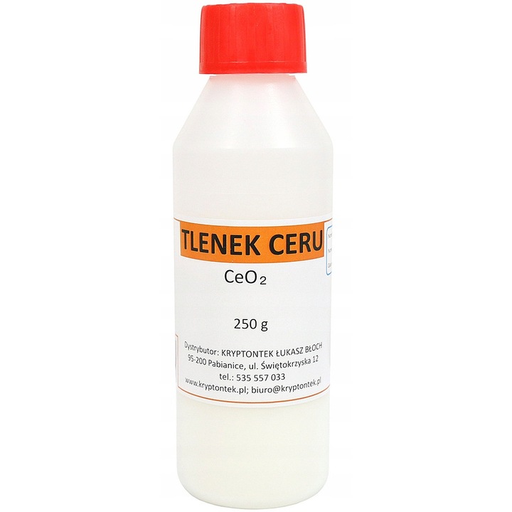 Tlenek ceru 250g, Kryptontek, polerare sticla, alb, puritate >= 99%