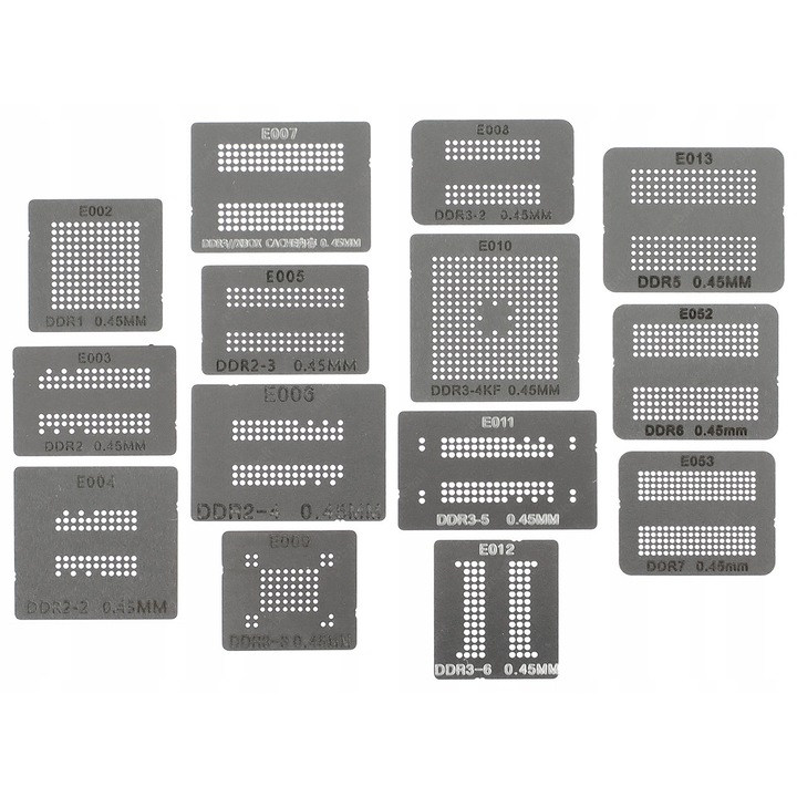 Set 14 site BGA Reball DDR1, DDR2, DDR3, DDR5, DDR6, DDR7, 0,40mm