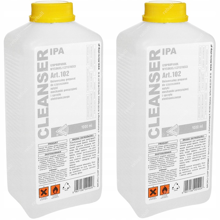 Solutie dezinfectanta, Reball, Izopropanol 99,99%, 2x1l, incolor
