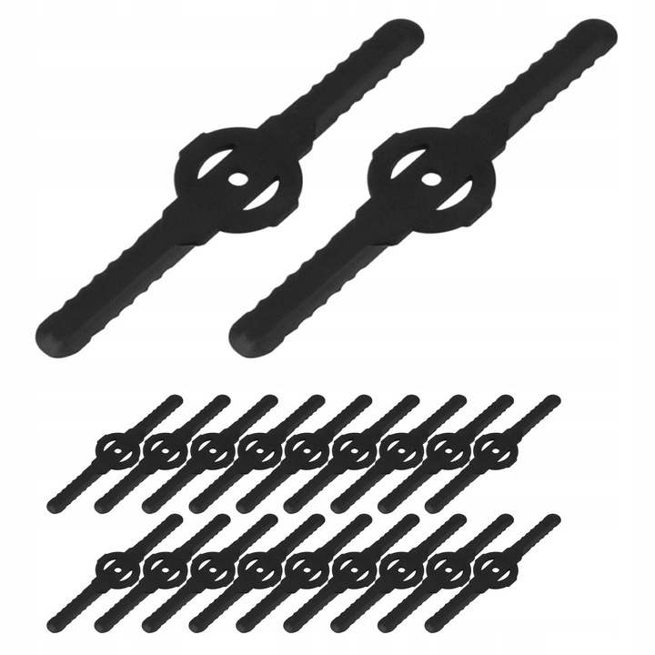 Set 20 bucati lame pentru taiat iarba, accesorii unelte gradinarit, 13,9x3,3cm, negru
