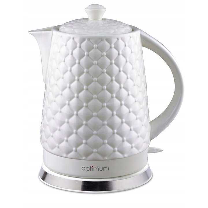 Fierbator ceramic, OPTIMUM, model CJS-1315, 1,5 l, 1200 W, alb