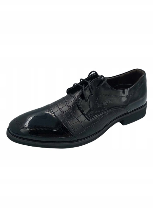 Férfi cipő, fekete, lakkbőr, elegáns