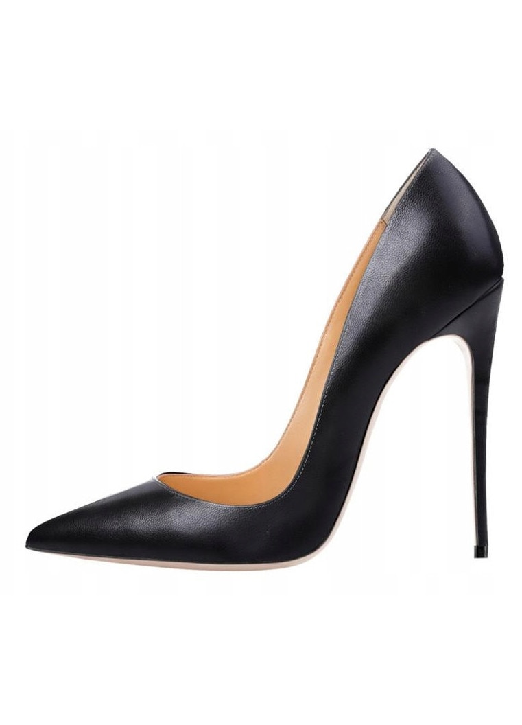 Stillito Cod Pantofi stiletto dama, negri, toc inalt 12 cm, varf ascutit, piele ...