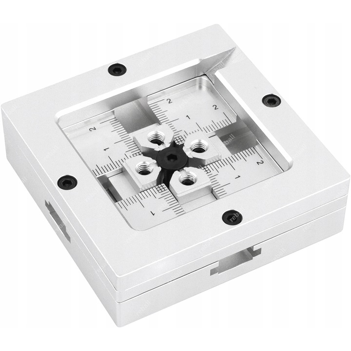 Statie masa suport pentru site BGA Reball 80x80mm, din aluminiu si otel, set cu cheie imbus