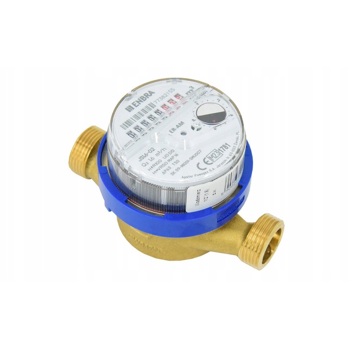 Contor apa rece 1/2" Enbra DN15, 1,6 m3/h, montaj vertical si orizontal