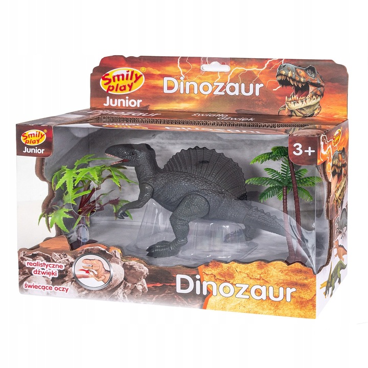 Smily Play Spinosaurus dinoszaurusz figura, hanggal és fénnyel, 29x26cm, 3+ éves gyermekeknek