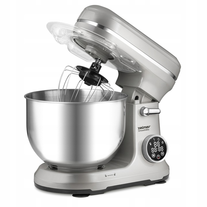 Планетарен миксер Zelmer 800W, 2 купи, аксесоари, бял цвят
