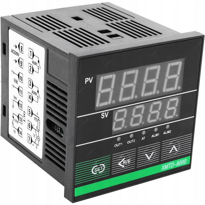 Regulator temperatura XMTD-8000, 230V, 2500W, iesire SSR, dimensiuni 72x72x75mm, set inclusiv elemente de montaj