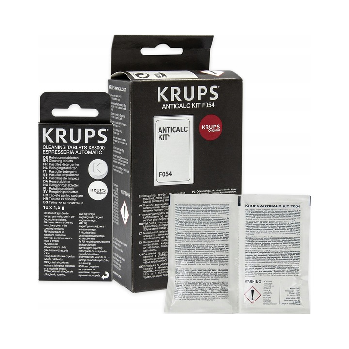Krups XS3000 vízkőoldó és zsírtalanító tabletta szett, 80g, 10 darab