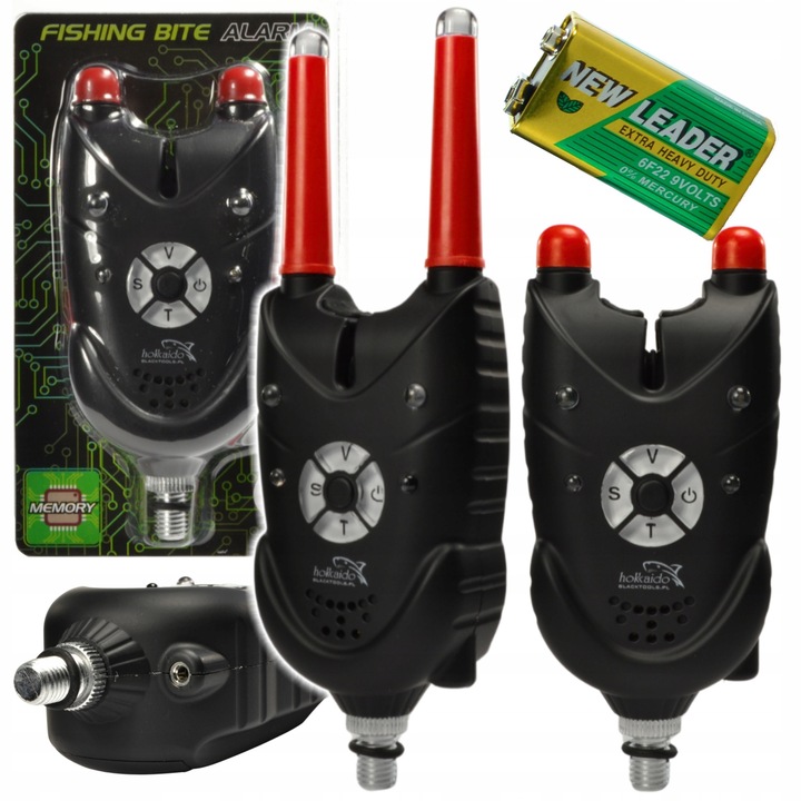 Sistem de semnalizare pescuit Hokkaido, electronic, 8 niveluri de volum si sensibilitate, LED, negru