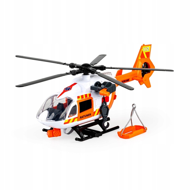Elicopter de salvare DUMEL, lumini, sunete, salvare, 3+