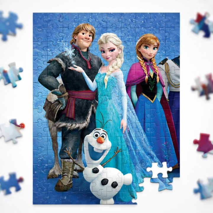 Puzzle Frozen Elsa, A4-es formátum, 90 darab, 29cm x 20cm
