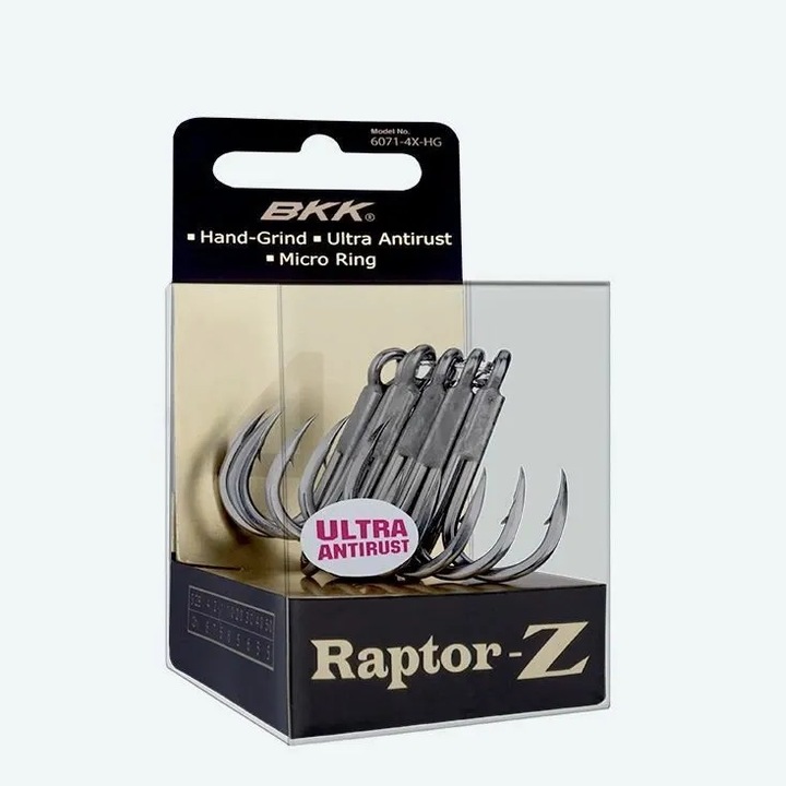 BKK Raptor-Z horgok, 8-as méret, 9 darabos szett, Slim-Ring technológia, Bright-Tin bevonat