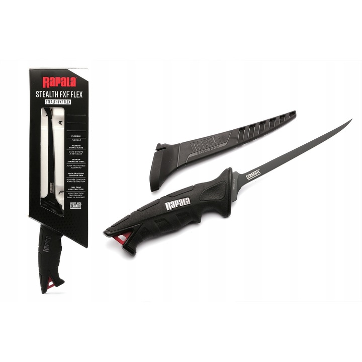 Rapala FXF filézőkés, 20cm, rozsdamentes acél, ergonomikus