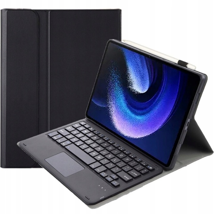 Калъф 2в1 с Bluetooth клавиатура и тъчпад за Xiaomi Pad 6/6 Pro, черен, компактни размери