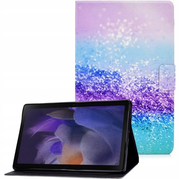 Husa tableta ERBORD pentru Samsung Galaxy Tab A8 10.5, fiolet brocat, cu functie stand, loc pentru rysik