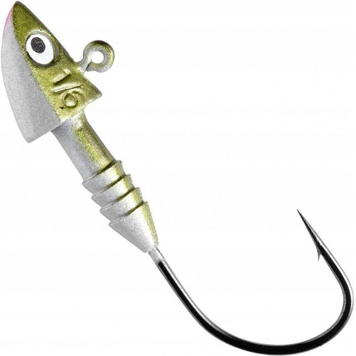 Berkley PowerJig Allround Pro Saltwater 1/0, 14g, Olive-Pearl jigfej, 5 db-os szett