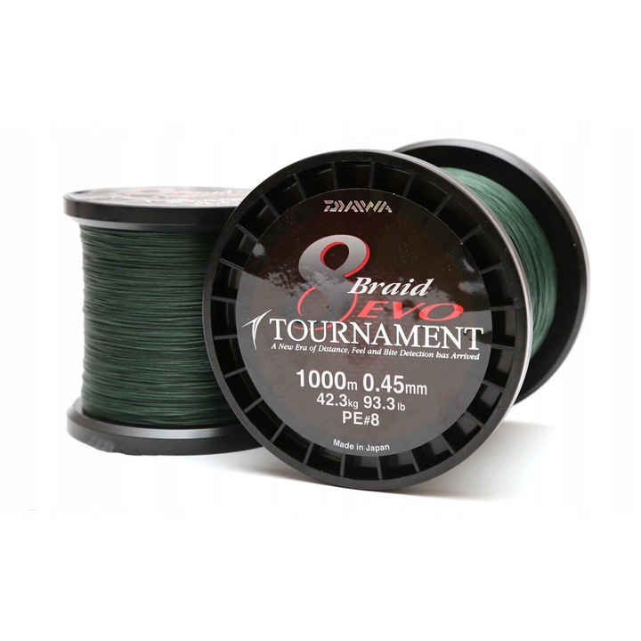 DAIWA Tournament 8 Braid fonott zsinór, 0,12mm, 8,60kg, sötétzöld
