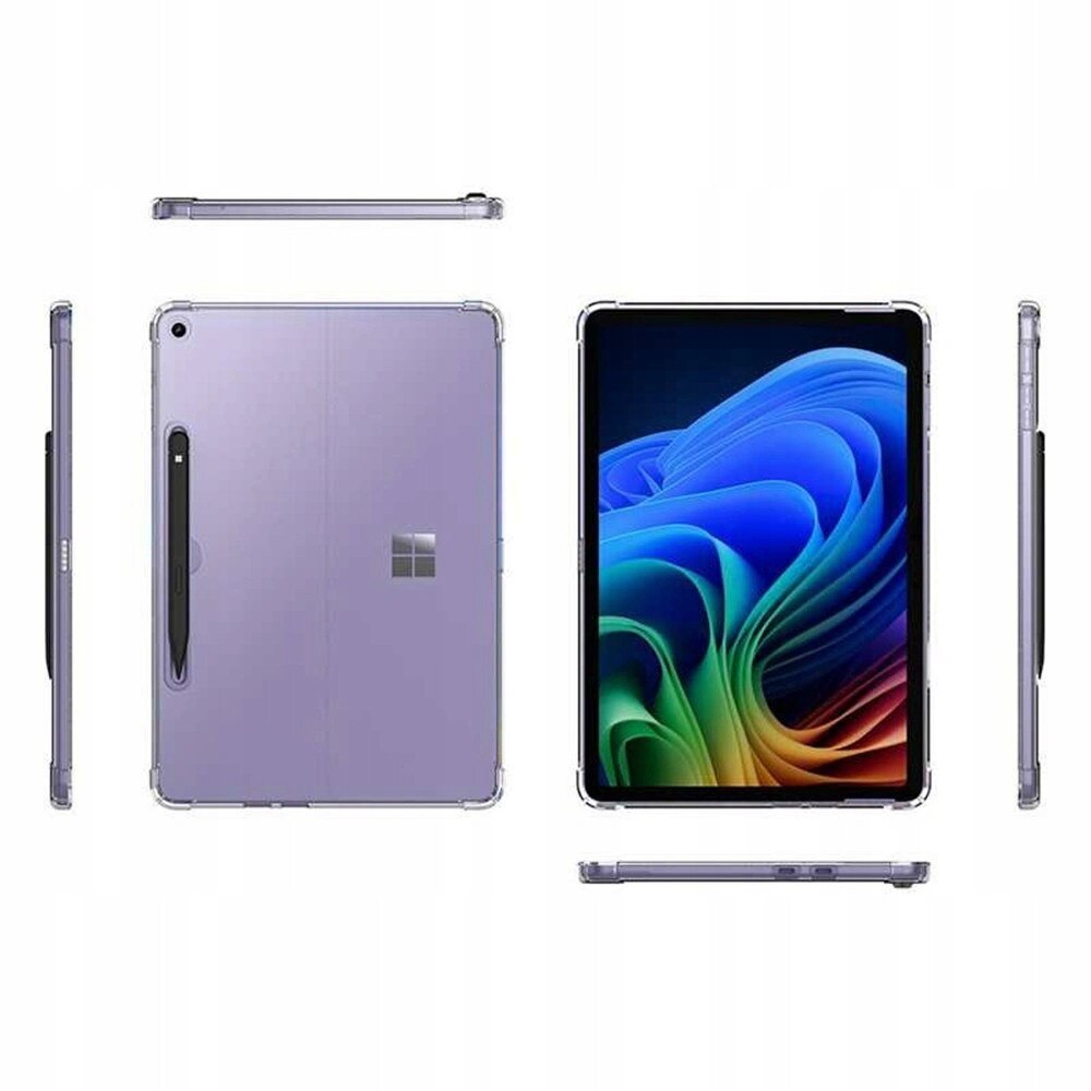 Husa tableta, ERBORD, pentru Microsoft Surface Pro 12 inch, silicon transparent, protectie eficienta, material TPU